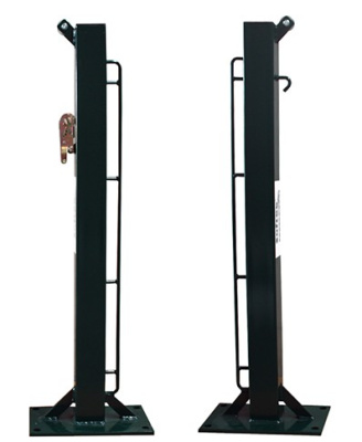 JUEGO POSTES DE TENIS FIJOS CUADRADO 80X80MM CON BASE PARA ATORNILLAR