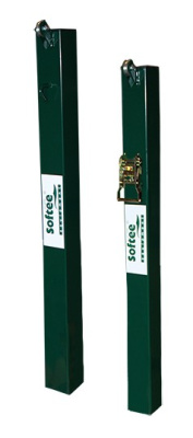 JUEGO POSTES TENIS METALICOS FIJOS CUADRADOS 80X80MM